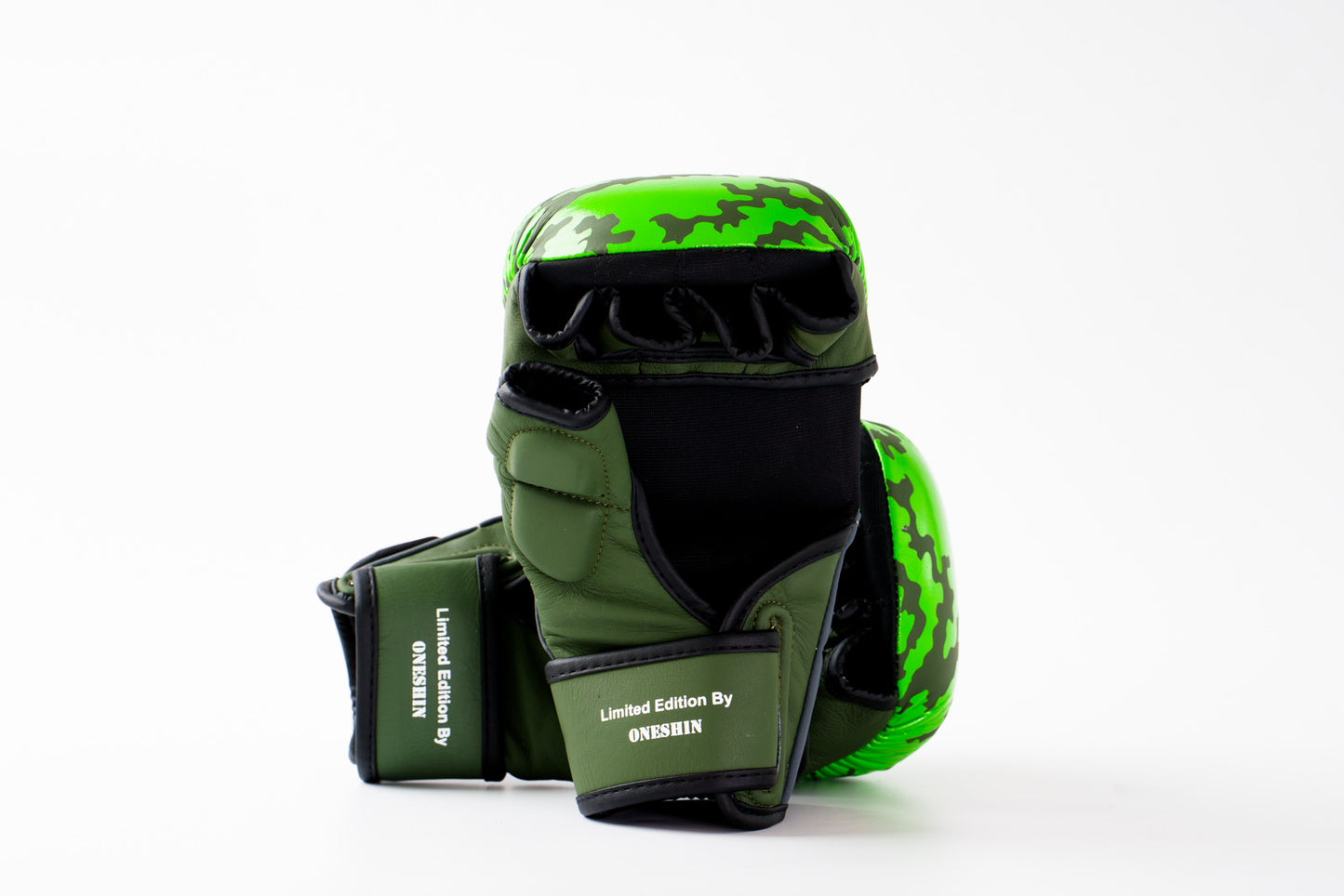 Limited Edition 7oz Sparring Gloves: Green Camoflage