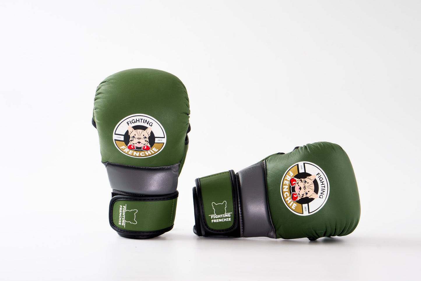 7oz MMA Sparring Gloves: Olive Green