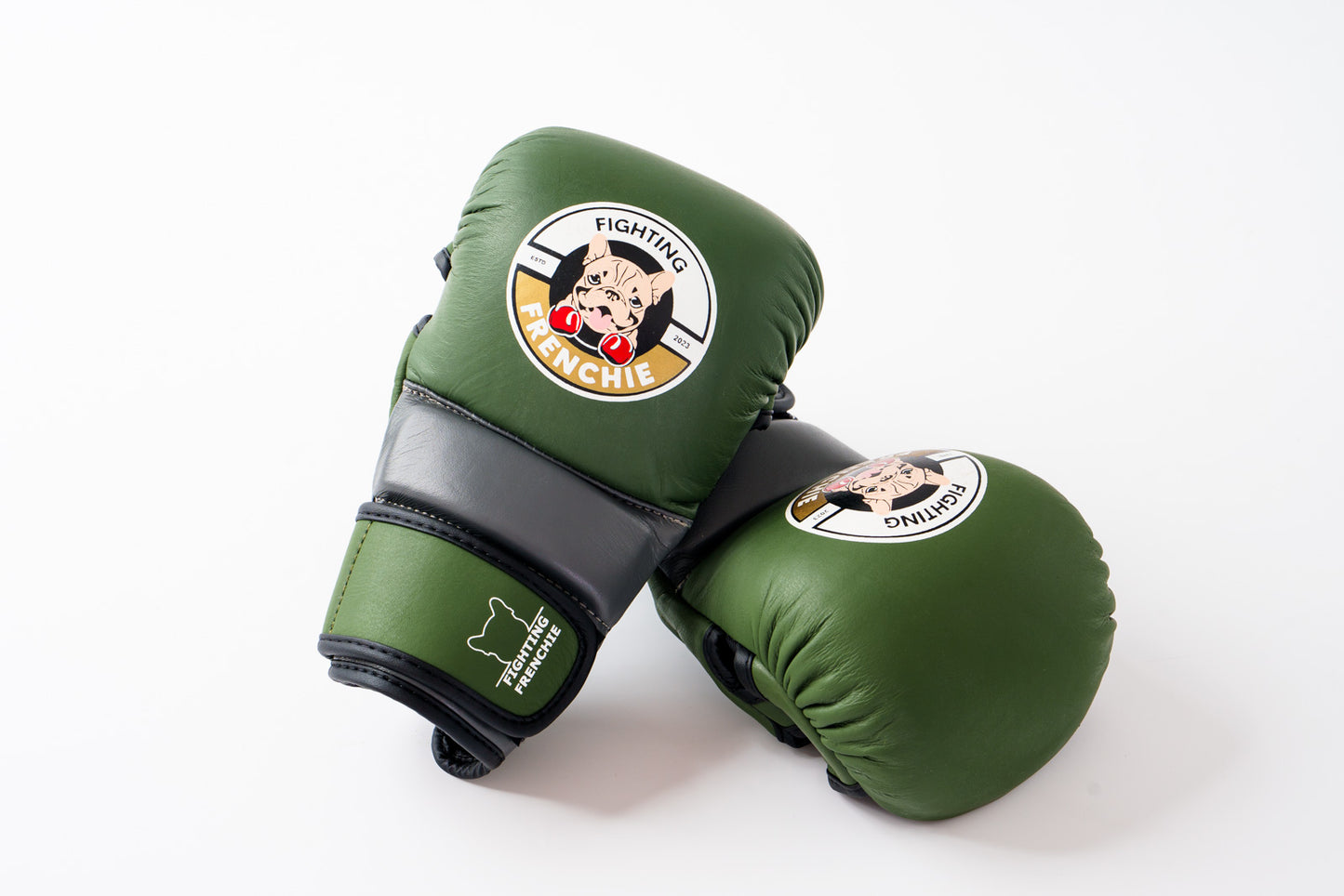 7oz MMA Sparring Gloves: Olive Green