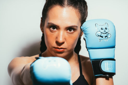 Baby Blue 7Oz Sparring Gloves